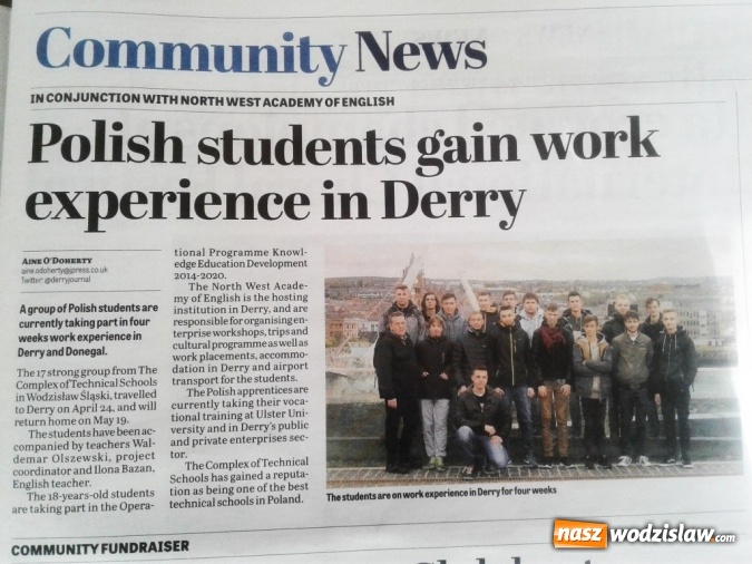 Zdjęcie w galerii na portalu naszwodzislaw.com: ZST Wodzisław: czterotygodniowy zagraniczny staż dla 17 uczniów. Przeżyli niesamowitą przygodę wiadomości z regionu