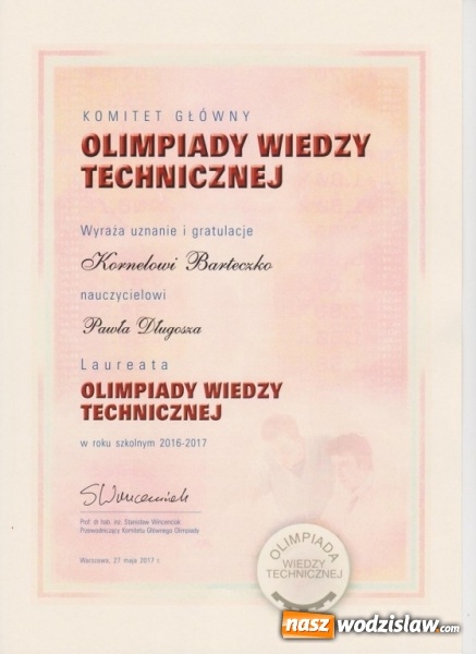 Zdjęcie w galerii na portalu naszwodzislaw.com: Historyczny wyczyn ucznia Zespołu Szkół Technicznych w Wodzisławiu Śl.  wiadomości z regionu