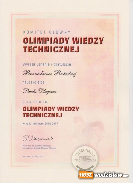 Zdjęcie w galerii na portalu naszwodzislaw.com: Historyczny wyczyn ucznia Zespołu Szkół Technicznych w Wodzisławiu Śl.  wiadomości z regionu