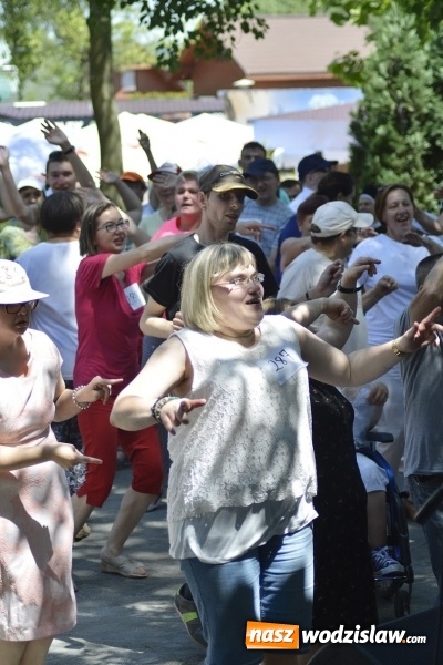 Zdjęcie w galerii na portalu naszwodzislaw.com: Piknik Integracyjny Osób Niepełnosprawnych. Bili rekord Guinnessa w lekcji tańca samby! wiadomości z regionu