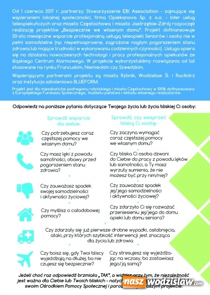 Zdjęcie w galerii na portalu naszwodzislaw.com: Bezpiecznie we własnym domu – nowoczesne technologie w usługach opiekuńczych dla seniorów i osób nie w pełni samodzielnych z podregionu rybnickiego wiadomości z regionu