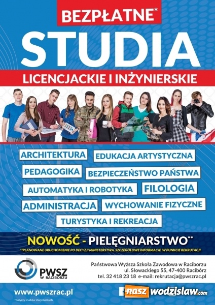 Zdjęcie w galerii na portalu naszwodzislaw.com: Trwa rekrutacja na bezpłatne studia w Raciborzu! wiadomości z regionu