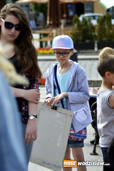 Zdjęcie w galerii na portalu naszwodzislaw.com: Malujemy Wodzisław – plener malarski na rynku  wiadomości z regionu