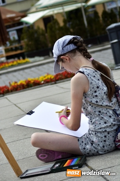Zdjęcie w galerii na portalu naszwodzislaw.com: Malujemy Wodzisław – plener malarski na rynku  wiadomości z regionu