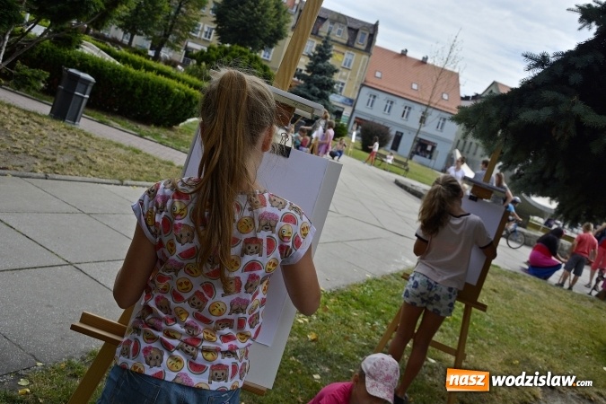Zdjęcie w galerii na portalu naszwodzislaw.com: Malujemy Wodzisław – plener malarski na rynku  wiadomości z regionu