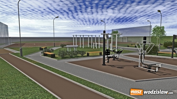 Zdjęcie w galerii na portalu naszwodzislaw.com: Przy PCKZiU powstanie siłownia na świeżym powietrzu. WIZUALIZACJE  wiadomości z regionu