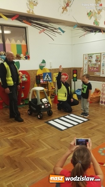 Zdjęcie w galerii na portalu naszwodzislaw.com: Policjanci o bezpieczeństwie z przedszkolakami ze Skrzyszowa  wiadomości z regionu