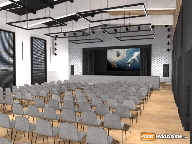Zdjęcie w galerii na portalu naszwodzislaw.com: Nowoczesna aula na 70-lecie I LO w Wodzisławiu. WIZUALIZACJE  wiadomości z regionu