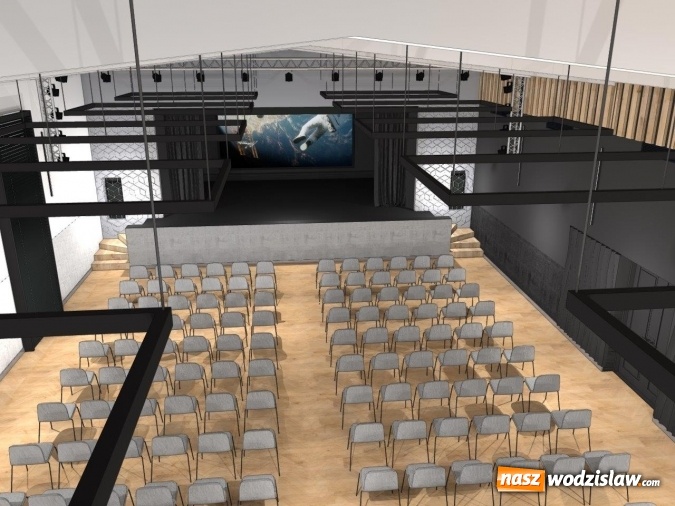 Zdjęcie w galerii na portalu naszwodzislaw.com: Nowoczesna aula na 70-lecie I LO w Wodzisławiu. WIZUALIZACJE  wiadomości z regionu