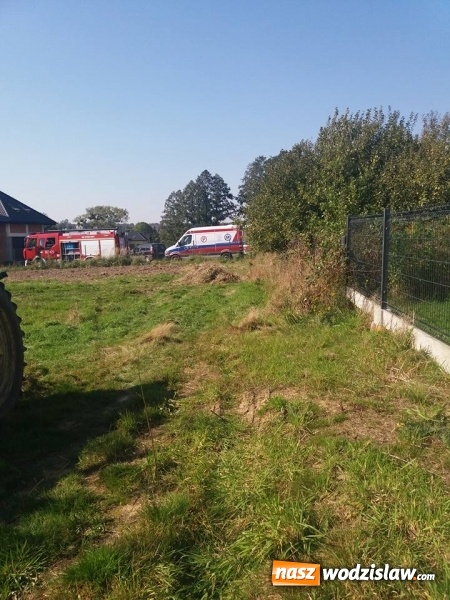 Zdjęcie w galerii na portalu naszwodzislaw.com: Wypadek na budowie. Mężczyzna został przysypany ziemią. Lądował śmigłowiec LPR  wiadomości z regionu