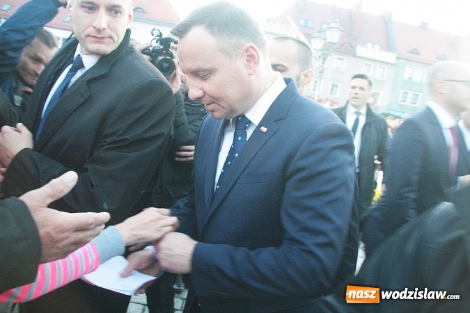 Zdjęcie w galerii na portalu naszwodzislaw.com: Prezydent Andrzej Duda odwiedził Wodzisław Śląski. FOTORELACJA  wiadomości z regionu