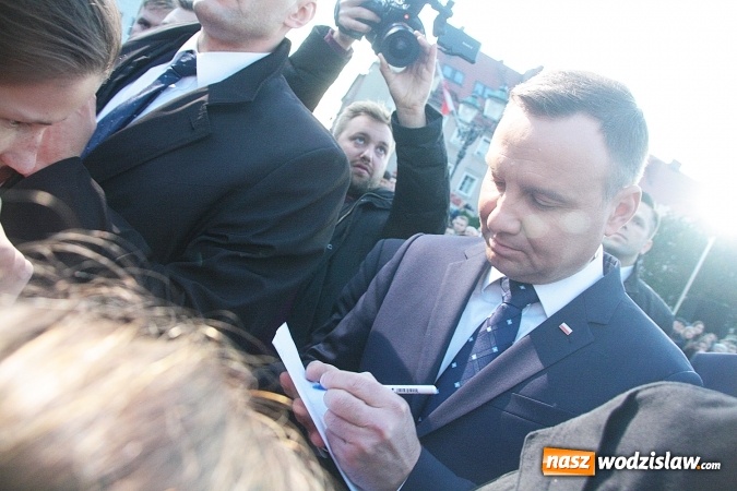 Zdjęcie w galerii na portalu naszwodzislaw.com: Prezydent Andrzej Duda odwiedził Wodzisław Śląski. FOTORELACJA  wiadomości z regionu