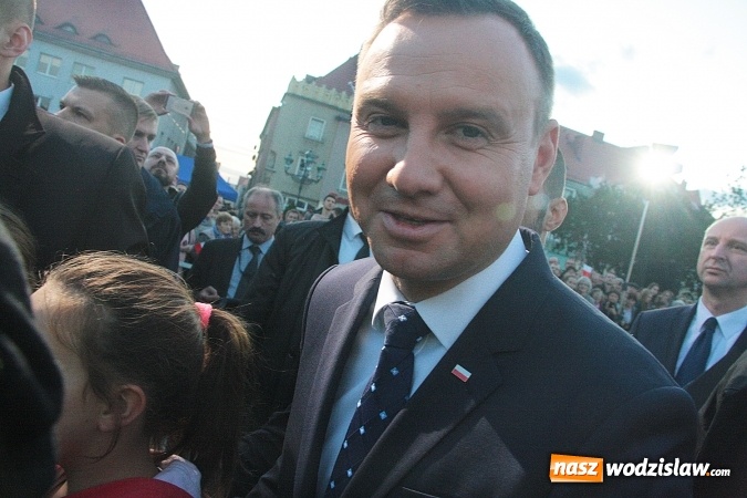 Zdjęcie w galerii na portalu naszwodzislaw.com: Prezydent Andrzej Duda odwiedził Wodzisław Śląski. FOTORELACJA  wiadomości z regionu