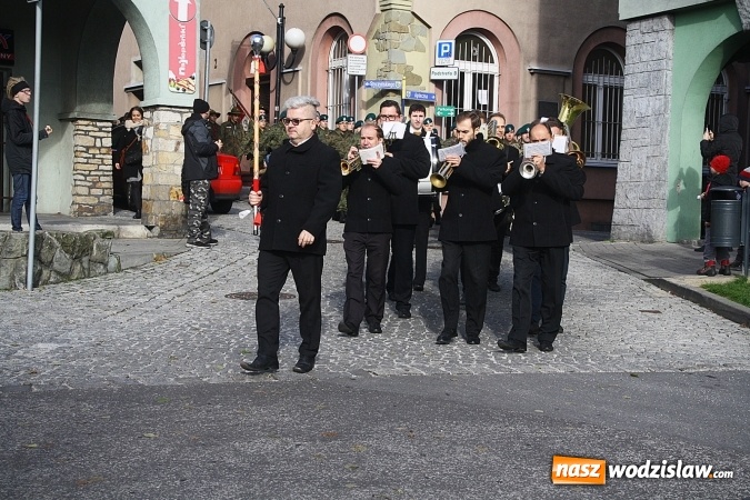 Zdjęcie w galerii na portalu naszwodzislaw.com: Narodowe Święto Niepodległości. Uroczystości w Wodzisławiu. FOTORELACJA  wiadomości z regionu