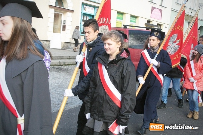 Zdjęcie w galerii na portalu naszwodzislaw.com: Narodowe Święto Niepodległości. Uroczystości w Wodzisławiu. FOTORELACJA  wiadomości z regionu