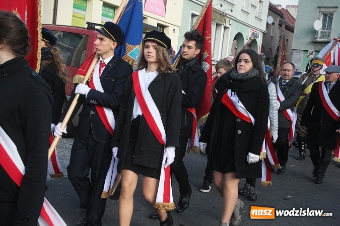 Zdjęcie w galerii na portalu naszwodzislaw.com: Narodowe Święto Niepodległości. Uroczystości w Wodzisławiu. FOTORELACJA  wiadomości z regionu