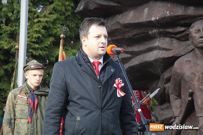 Zdjęcie w galerii na portalu naszwodzislaw.com: Narodowe Święto Niepodległości. Uroczystości w Wodzisławiu. FOTORELACJA  wiadomości z regionu
