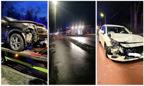 Mazda i kia zderzyły się na Traugutta w Rydułtowach [FOTO] - Serwis informacyjny z Wodzisławia Śląskiego - naszwodzislaw.com
