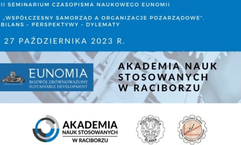 Współczesny samorząd a organizacje pozarządowe. Seminarium naukowe Eunomii [ZAPROSZENIE] - Serwis informacyjny z Wodzisławia Śląskiego - naszwodzislaw.com