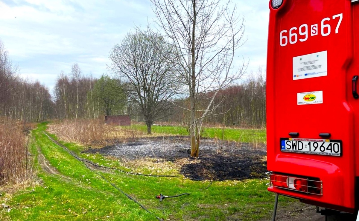 Dwa pożary traw w Skrzyszowie - Serwis informacyjny z Wodzisławia Śląskiego - naszwodzislaw.com