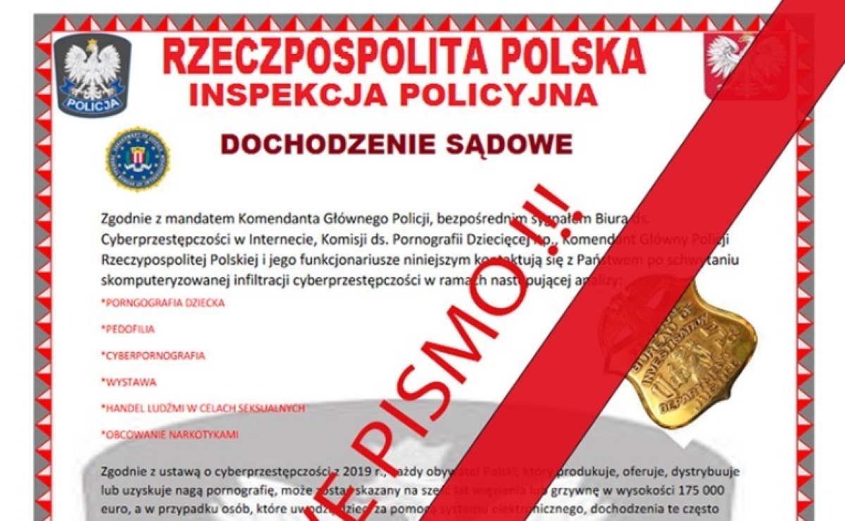 Policyjne cybersłużby ostrzegają przed fałszywymi e-mailami - Serwis informacyjny z Raciborza - naszraciborz.pl