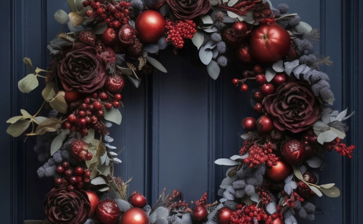 Wianek świąteczny na drzwi - warsztaty florystyczne  - Serwis informacyjny z Wodzisławia Śląskiego - naszwodzislaw.com