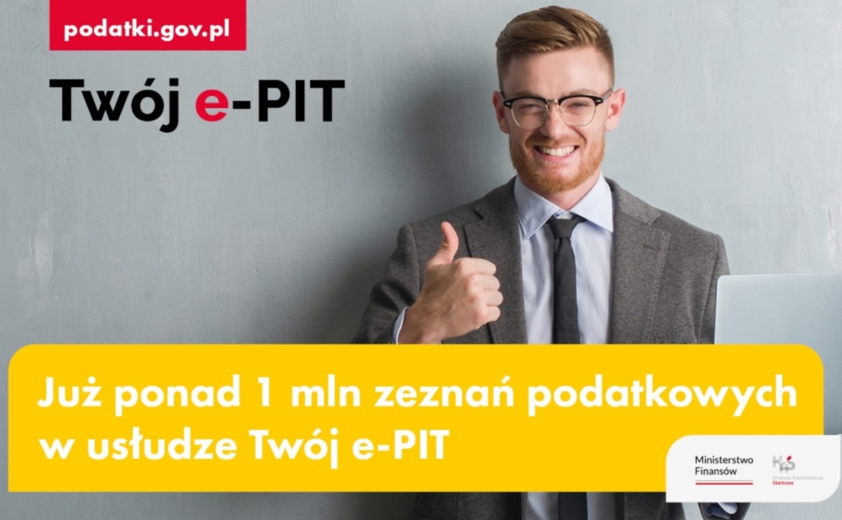 Już ponad 1 mln zeznań podatkowych złożonych przez Twój e-PIT - Serwis informacyjny z Raciborza - naszraciborz.pl