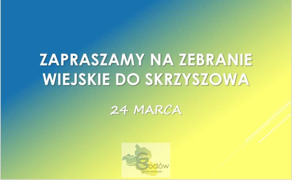 24 marca zebranie wiejskie w Skrzyszowie - Serwis informacyjny z Wodzisławia Śląskiego - naszwodzislaw.com