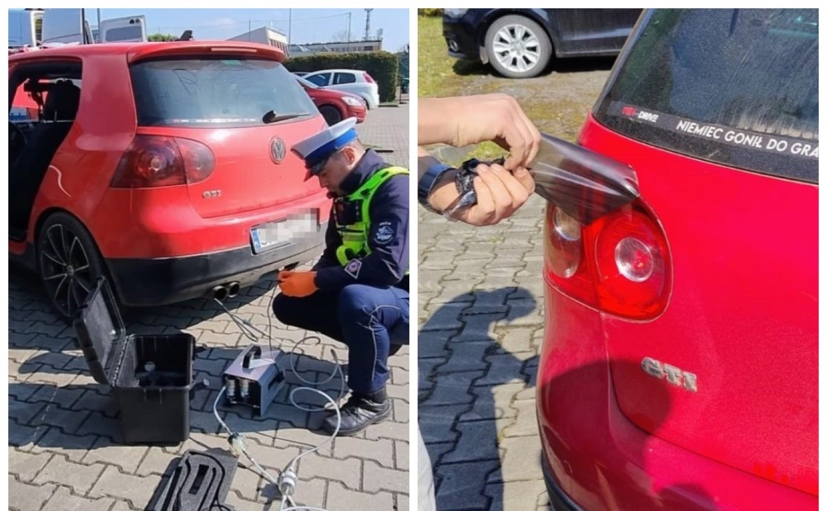 Mandat za oklejone folią reflektory - Serwis informacyjny z Wodzisławia Śląskiego - naszwodzislaw.com