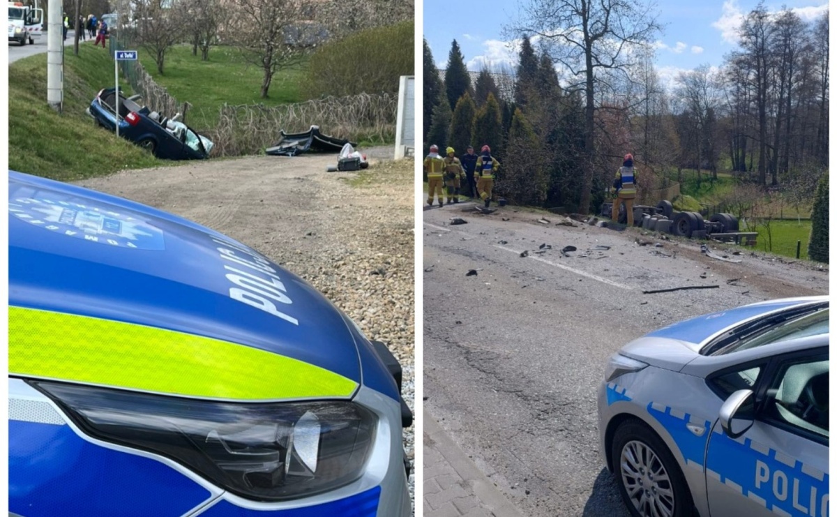 Tragedia w Rogowie. Czołowe zderzenie audi i ciężarówki. Kierowca osobówki nie żyje [FOTO] - Serwis informacyjny z Raciborza - naszraciborz.pl