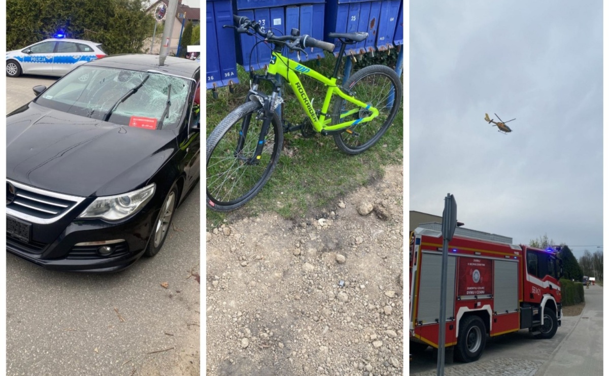 Potrącenie w Wodzisławiu Śląskim. Po rannego 14-latka przyleciał śmigłowiec LPR - Serwis informacyjny z Wodzisławia Śląskiego - naszwodzislaw.com