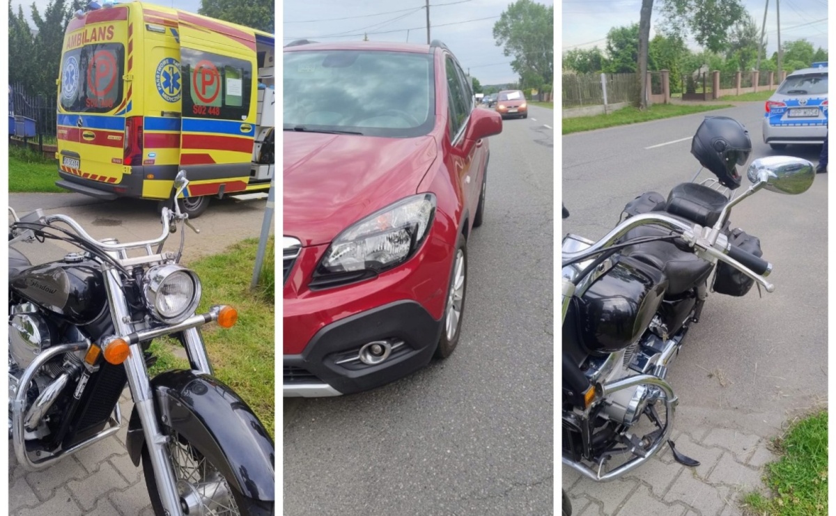 Poważny wypadek z udziałem motocyklisty w Gołkowicach - Serwis informacyjny z Raciborza - naszraciborz.pl