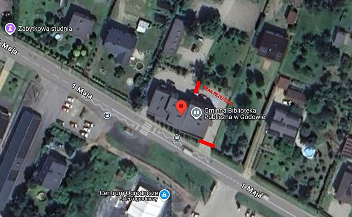 Zmiana organizacji ruchu przy Gminnej Bibliotece Publicznej i Ośrodku Zdrowia w Godowie - Serwis informacyjny z Raciborza - naszraciborz.pl