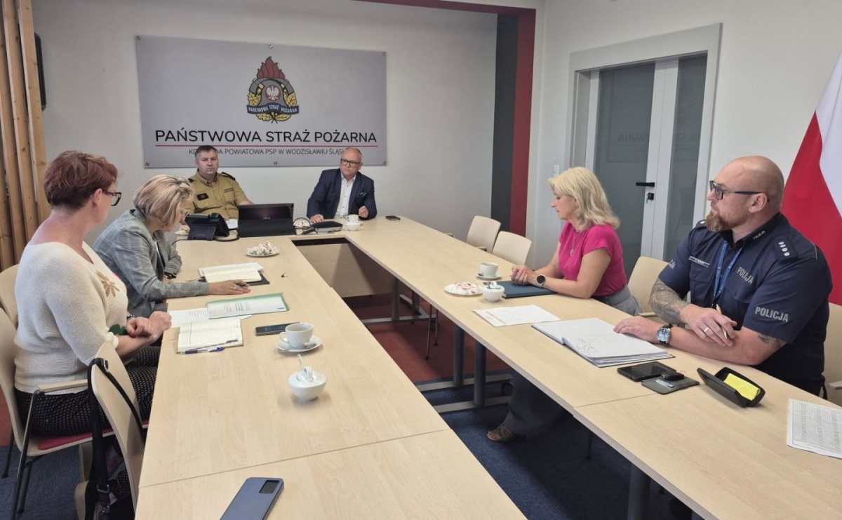 Posiedzenie Powiatowego Zespołu Zarządzania Kryzysowego w związku z ostrzeżeniami IMGW - Serwis informacyjny z Raciborza - naszraciborz.pl