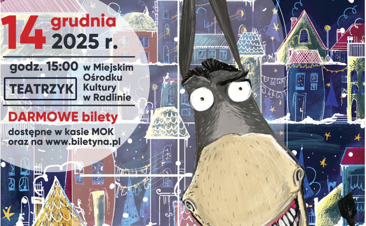 Świąteczna magia w Radlinie – Osiołek Świętego Mikołaja na scenie MOK - Serwis informacyjny z Raciborza - naszraciborz.pl