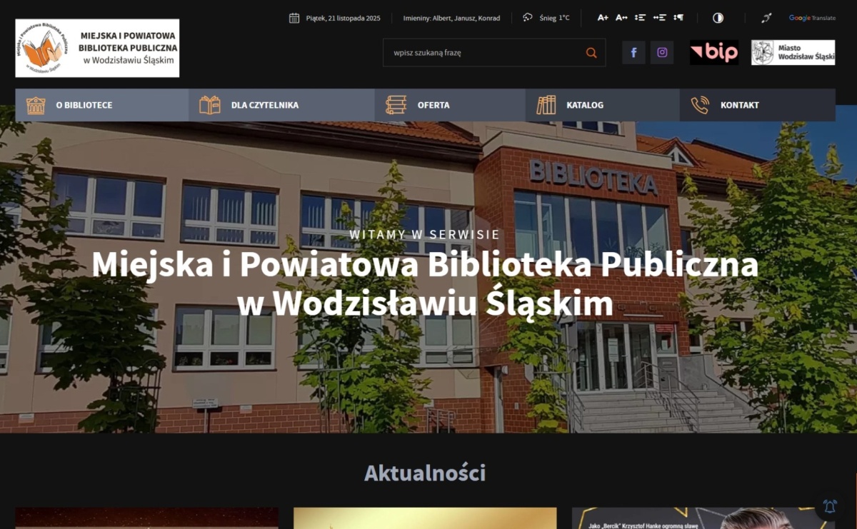 Wodzisławska książnica ma nową stronę internetową - Serwis informacyjny z Raciborza - naszraciborz.pl