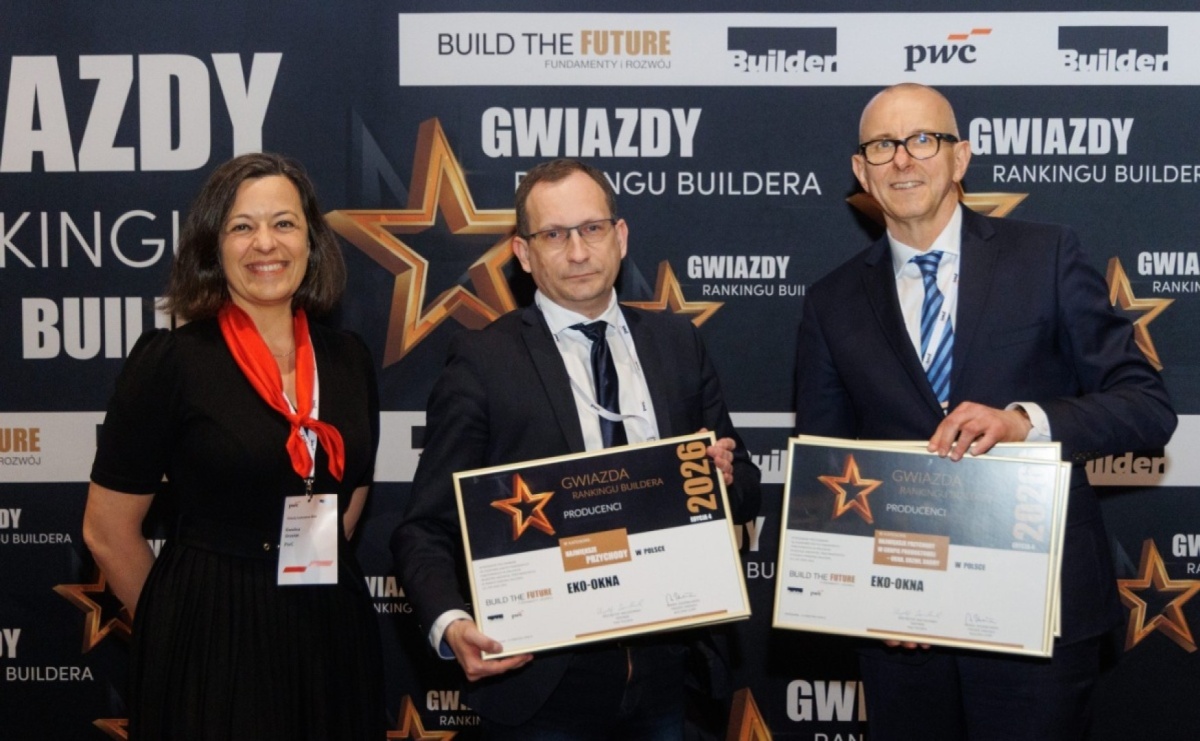 Eko-Okna S.A. zdominowały Ranking Buildera 2026. Pięć wyróżnień dla lidera z Kornic - Serwis informacyjny z Wodzisławia - naszwodzislaw.com