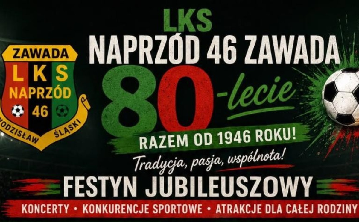 LKS Naprzód 46 Zawada świętuje 80-lecie działalności - Serwis informacyjny z Raciborza - naszraciborz.pl