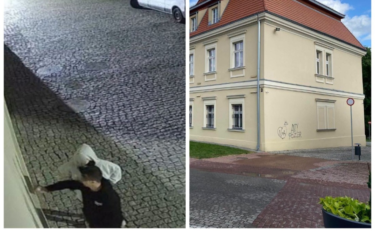 Nocny atak na Pałac Dietrichsteinów. Kamery zarejestrowały parę sprawców - Serwis informacyjny z Raciborza - naszraciborz.pl