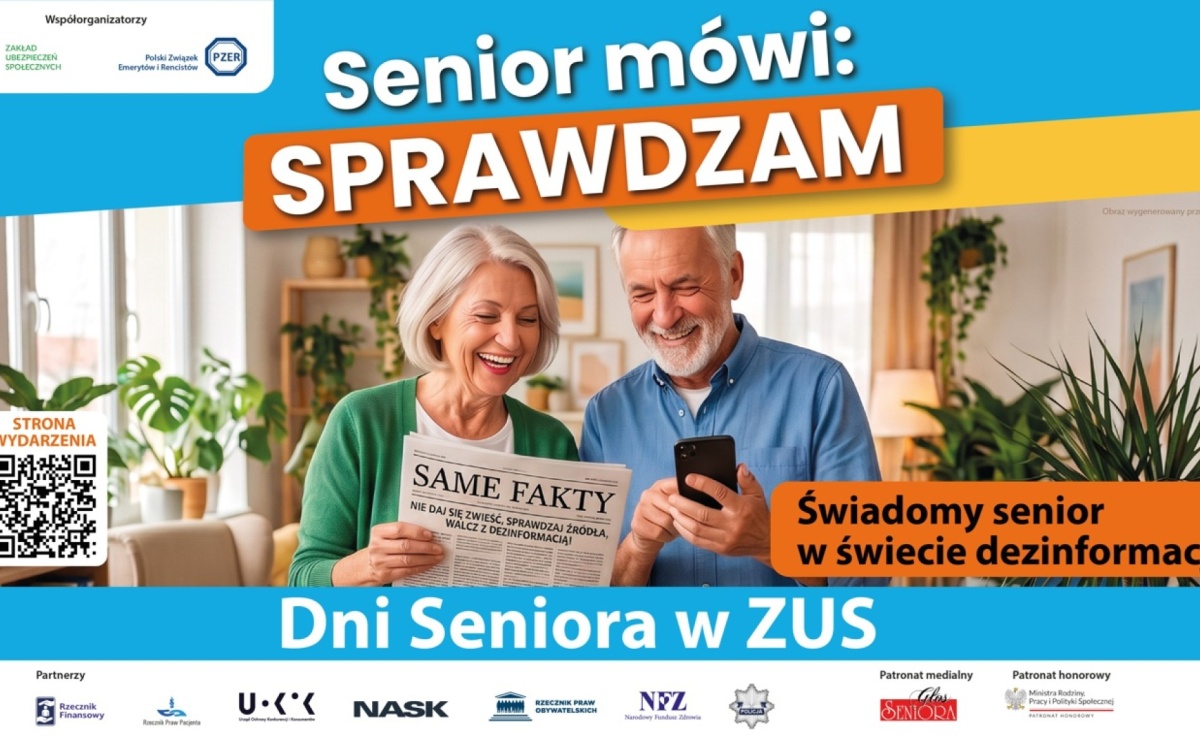 Senior mówi: SPRAWDZAM! Zapraszamy na Dni Seniora w ZUS - Serwis informacyjny z Raciborza - naszraciborz.pl