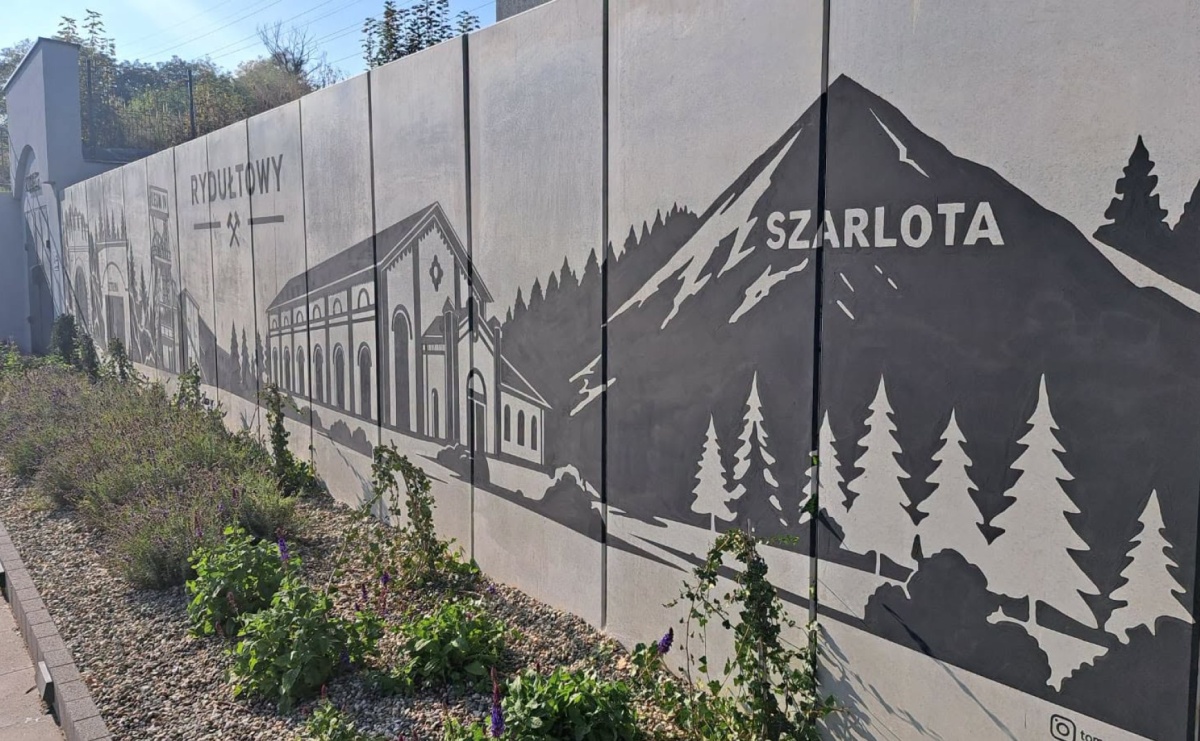 Nowy mural w Rydułtowach opowiada historię miasta. Rozpoznajesz te miejsca? - Serwis informacyjny z Raciborza - naszraciborz.pl