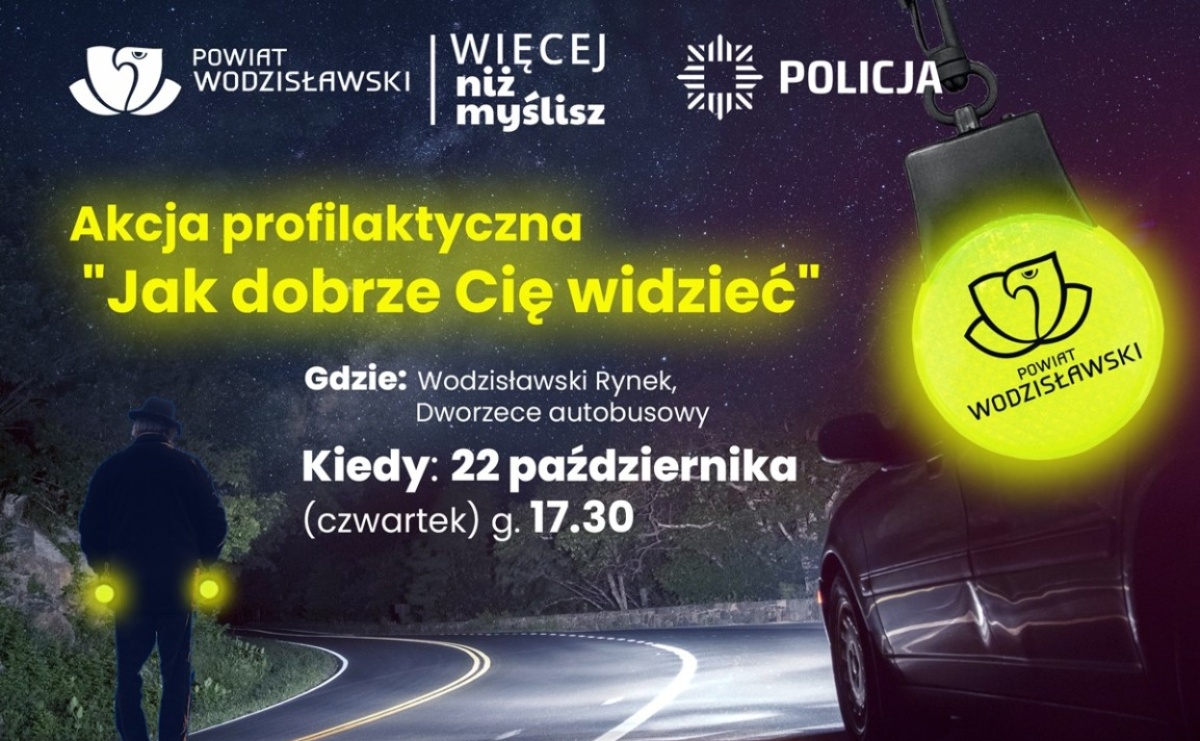 Policja i starostwo znów zadbają o bezpieczeństwo pieszych. Gdzie będzie można odebrać odblaski? - Serwis informacyjny z Raciborza - naszraciborz.pl